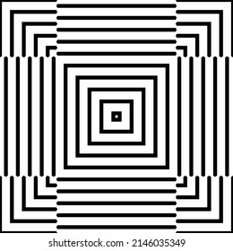 Optical Lines Motif Pattern. Contemporary Decoration for Interior, Exterior, Carpet, Textile, Garment, Cloth, Silk, Tile, Plastic, Paper, Wrapping, Wallpaper, Pillow, Sofa, Background, Ect. Vector