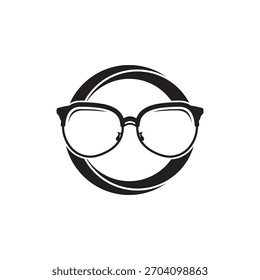 Conceito de design de logotipo óptico sobre fundo branco