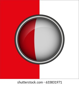 Optical magnifying glass with transparent glass. Vector illustration EPS10