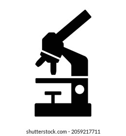 Optical microscope flat vector icon for science apps and websites