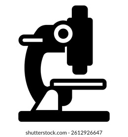 Optical microscope solid icon, optical equipment concept. Vector graphics. Medical, laboratory magnification tool sign on white background, glyph style mobile or design