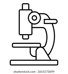 Optical microscope thin line icon, optical equipment concept. Vector graphics. Medical, laboratory magnification tool sign on white background, style mobile or design