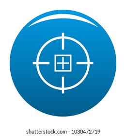 Optical mission icon vector blue circle isolated on white background 