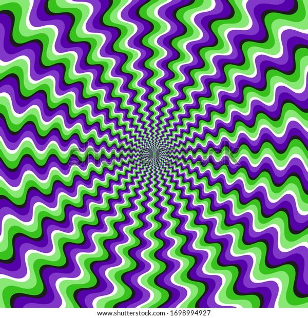 Optical Motion Illusion Vector Background Green Stock Vector (Royalty ...