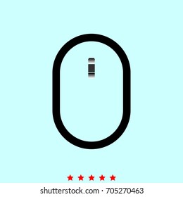 Optical mouse  set icon .