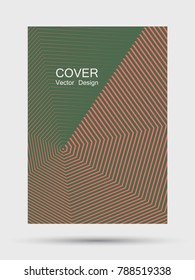 Optical party flyer design with hipster digital pattern. Minimal annual report cover trendy background. Halftone texture lines tech shape flyer. Corporate report or party poster template.