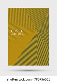 Optical party flyer design with hipster digital background. Minimalistic annual report cover trendy background. Halftone texture lines folder layout. Corporate report or party poster template