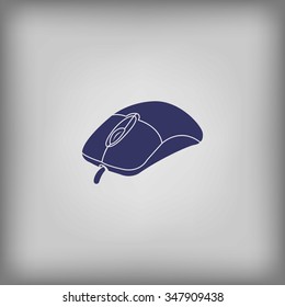 Optical PC mouse. Icon vector