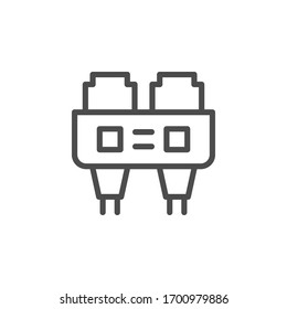 Optical port line outline icon