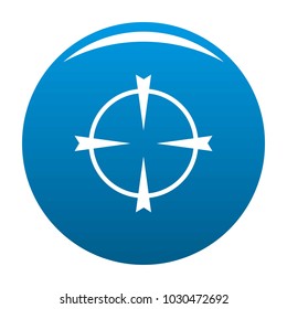 Optical radar icon vector blue circle isolated on white background 