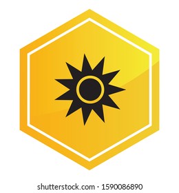 Optical radiation Warning Sign Vector Icon Design