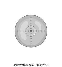 Optical sight icon in black monochrome style on a white background vector illustration