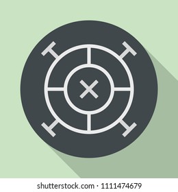 Optical sight icon. Flat illustration of optical sight vector icon for web design