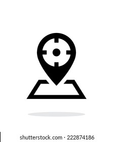 Optical sight icon on white background. Vector illustration.
