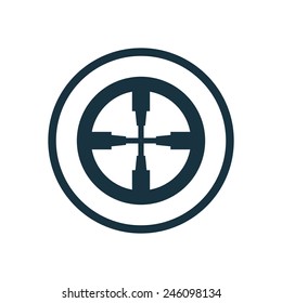 optical sight icon on white background 