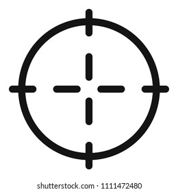 Optical sight icon. Simple illustration of optical sight vector icon for web design isolated on white background
