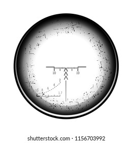 Optical sight on a white background vector illustration.