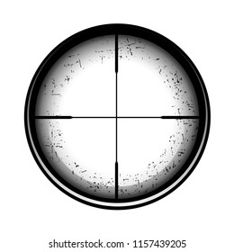 Optical sight on a white background vector illustration.