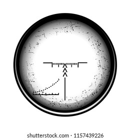 Optical sight on a white background vector illustration.