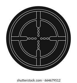 Optical sight.Paintball single icon in black style vector symbol stock illustration web.