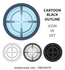 Optical sight.Paintball single icon in cartoon style vector symbol stock illustration web.