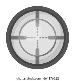 Optical sight.Paintball single icon in monochrome style vector symbol stock illustration web.