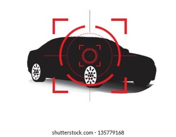 Optical sign on the car.