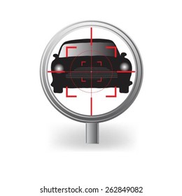Optical sign on the car.