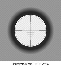 Optical Sniper Scope Sight. Vector Illustartion.