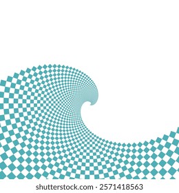 Optical spiral illusion background. Magic psychedelic pattern wave, swirl illusions and hypnotic abstract card. 