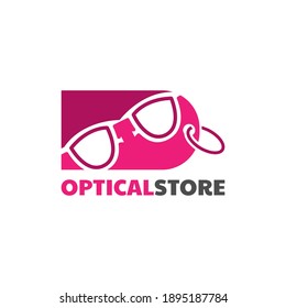 Optical Store Logo Design Vector Illustration Stock Vector (Royalty ...