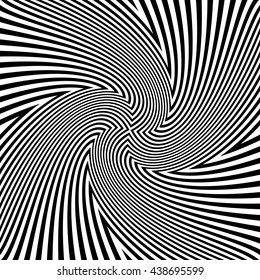 Optical striped illusion art square vector background