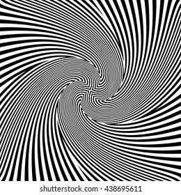Optical striped illusion art square vector background