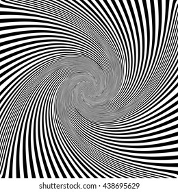 Optical striped illusion art square vector background
