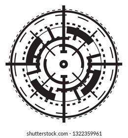 Optical target icon. Simple illustration of optical target vector icon for web design isolated on white background