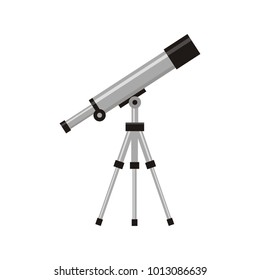 Optical telescope isolated on white background