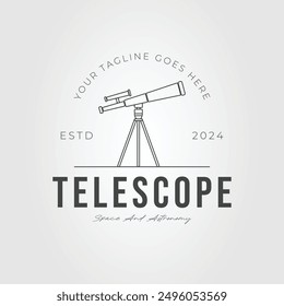 optical telescope for observe space logo vector illustration design