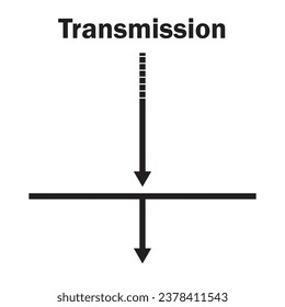 Optical Transmission Vector Image Illustration Isolated on White Background
