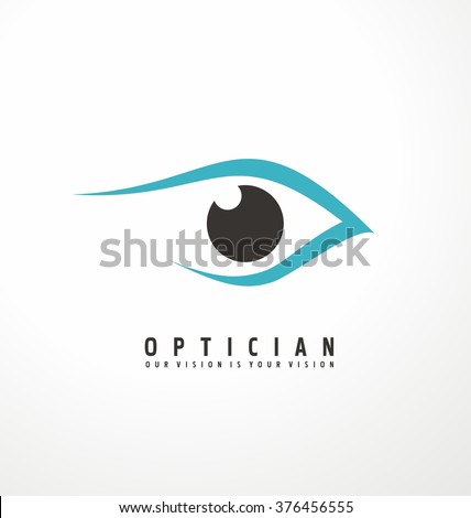 Optician creative symbol concept template. Eye vector logo design idea. 