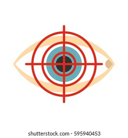 Optician icon in flat style isolated on white background vector illustration