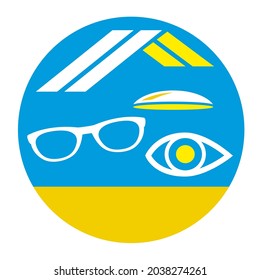 Optician service graphic in vector quality.