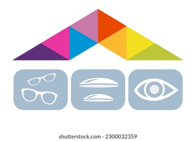 Optician service graphic in vector quality.