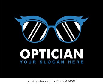 logotipo da loja de óptica óculos abstratos ilustração vetorial