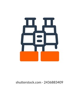 Optics Binoculars for Outdoor Exploration Vector Icon Illustration