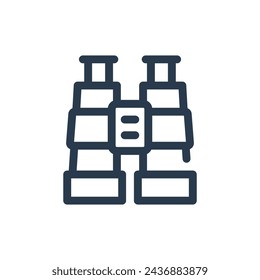 Optics Binoculars for Outdoor Exploration Vector Icon Illustration