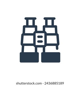 Optics Binoculars for Outdoor Exploration Vector Icon Illustration