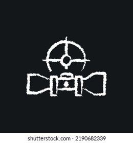 Optics chalk icon. Thin line hand-drawn illustration. Vector isolated drawing.