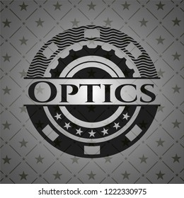 Optics dark icon or emblem