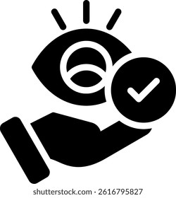 Optics Glyph Vector Icon Design