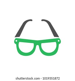 optics icon - vector glasses